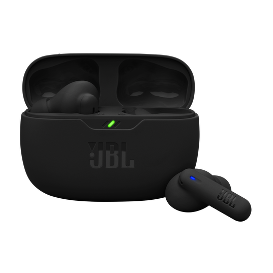 JBL Wave Beam 2 - Black - True Wireless Noise Cancelling Earbuds - Hero